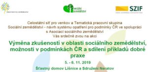 Workshop o sociálním zemědělství v Líšnici a Neratově, 5. a 6. 11. 2019